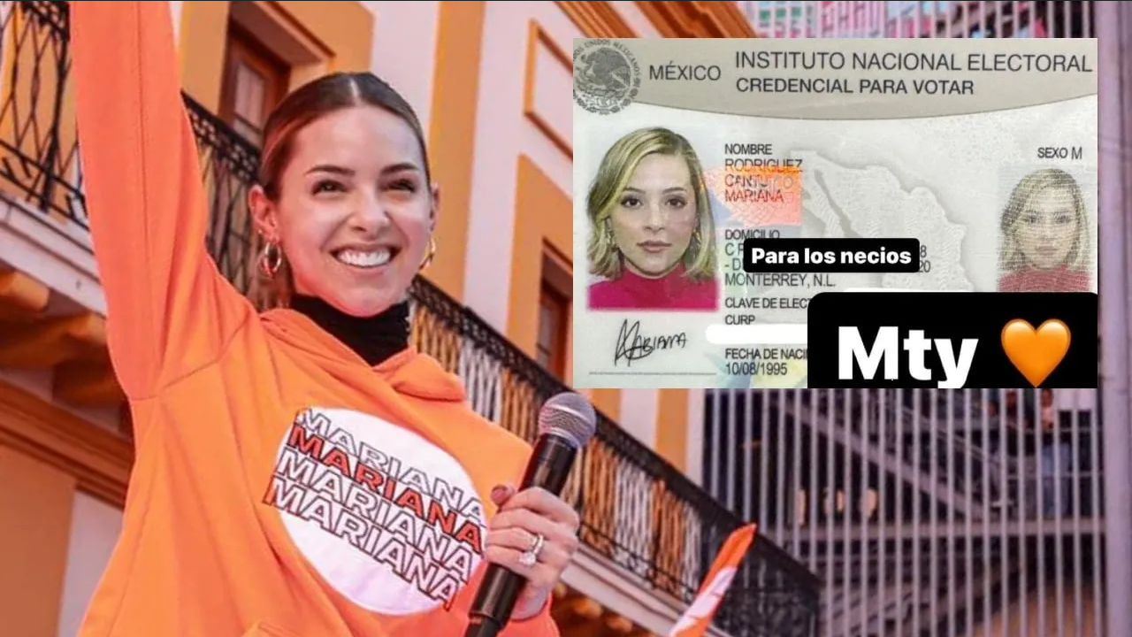 Ante las críticas, Mariana Rodríguez pública su INE con residencia en Monterrey