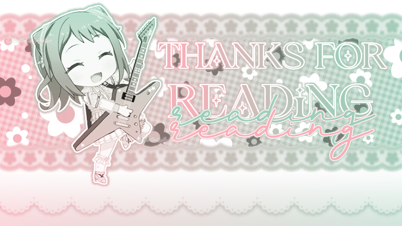  ending graphic that reads thank you for reading with a little chibi of kasumi toyama 