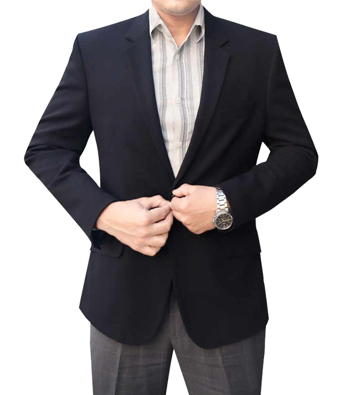 Formal Slim Blazer for Men Color: 65 ZBLACK