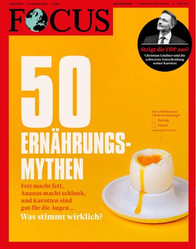 Cover: Focus Nachrichtenmagazin No 09 vom 23  Februar 2024