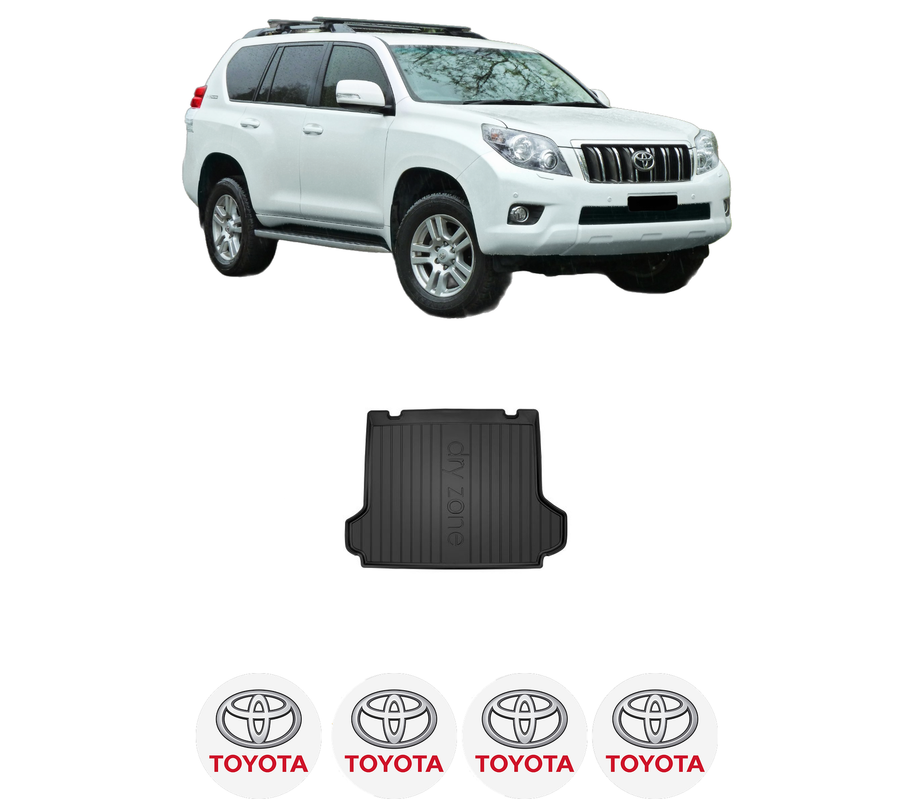 Tavita Portbagaj TOYOTA LAND CRUISER PRADO (_J15_) din 2009-2015, Protectie Portbagaj Auto, 4x Stickere auto cu TOYOTA