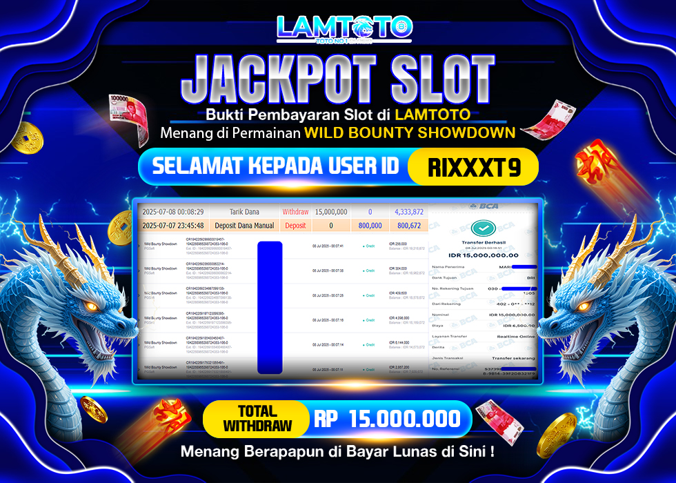 BUKTI JACKPOT LUNAS LAMTOTO