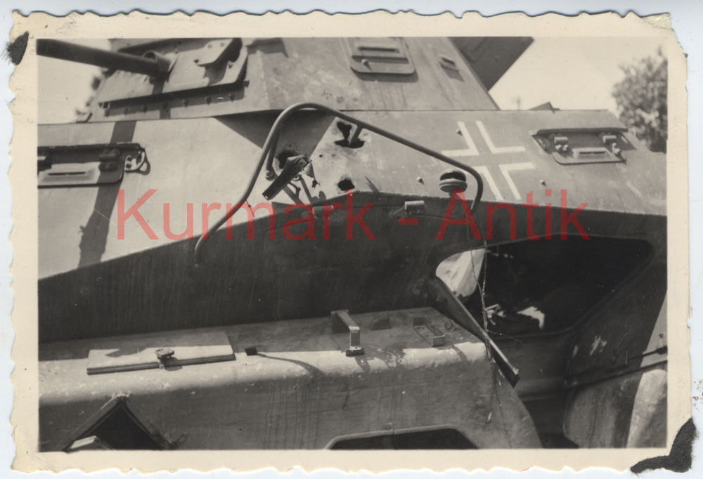 Foto Wehrmacht Frankreich Panzer Spähwagen 8 Rad 231 Guderian co