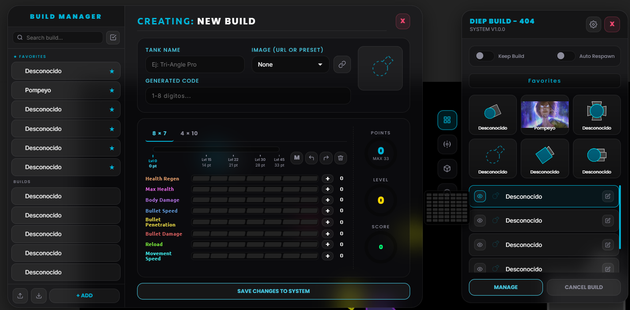 DIEP BUILD 404 Banner