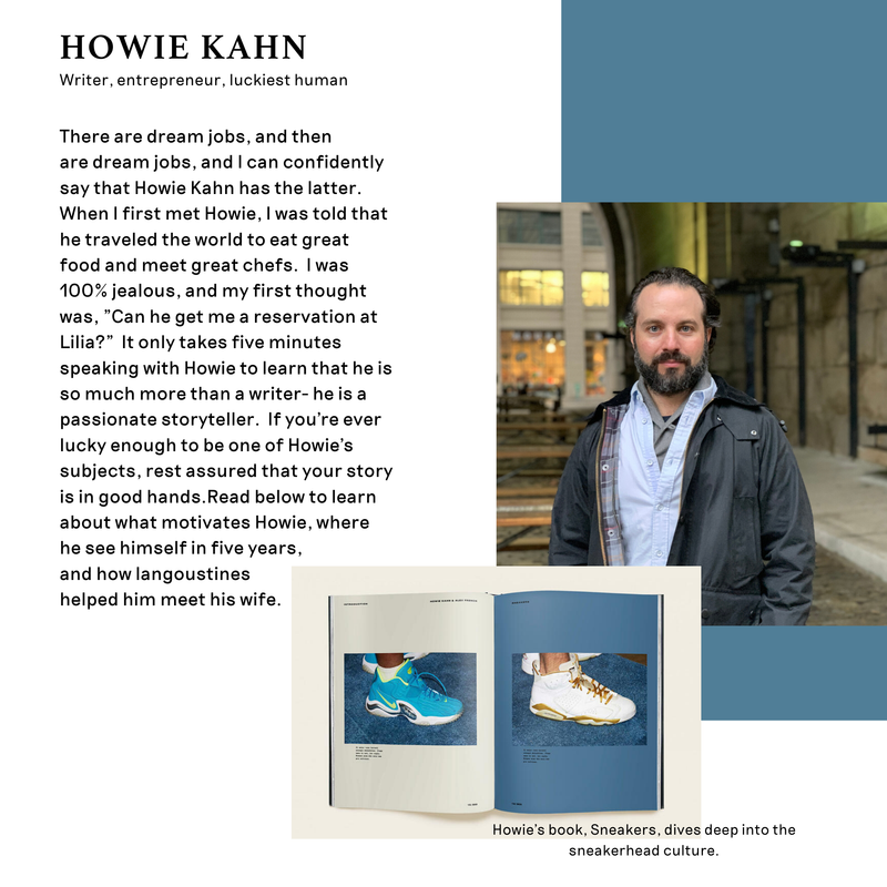 Howie Kahn writer, entrepenuer, sneaker author