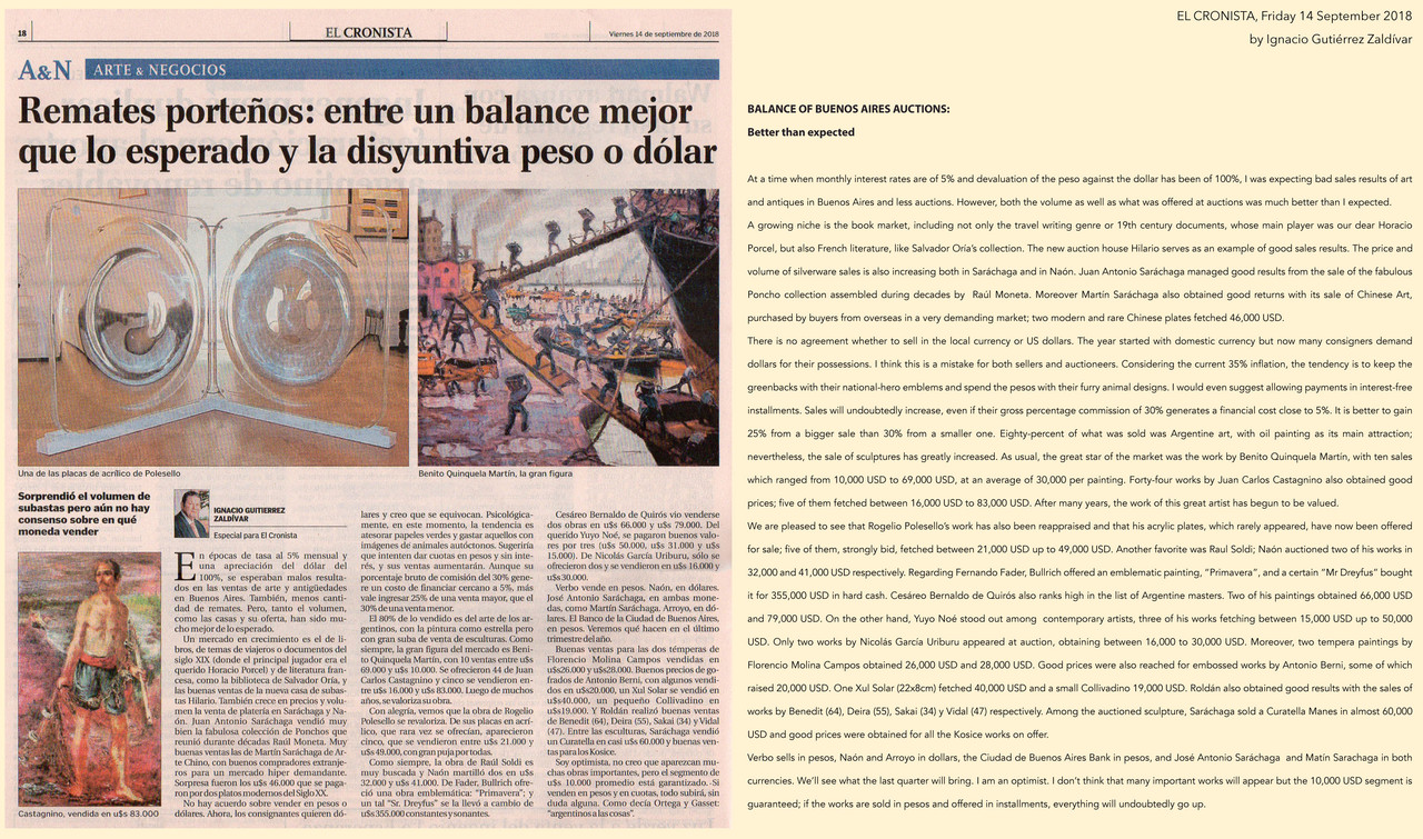 News Cronista 14 de septiembre de 2018