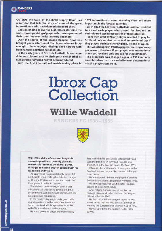 Willie Waddell Rangers News 11:5:11 1:2