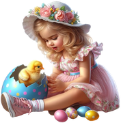 EasterGirl&Chick7AImadeByLoriM3-24