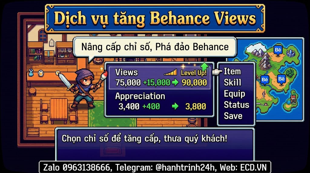 tăng behance views hiệu quả behance freelancer