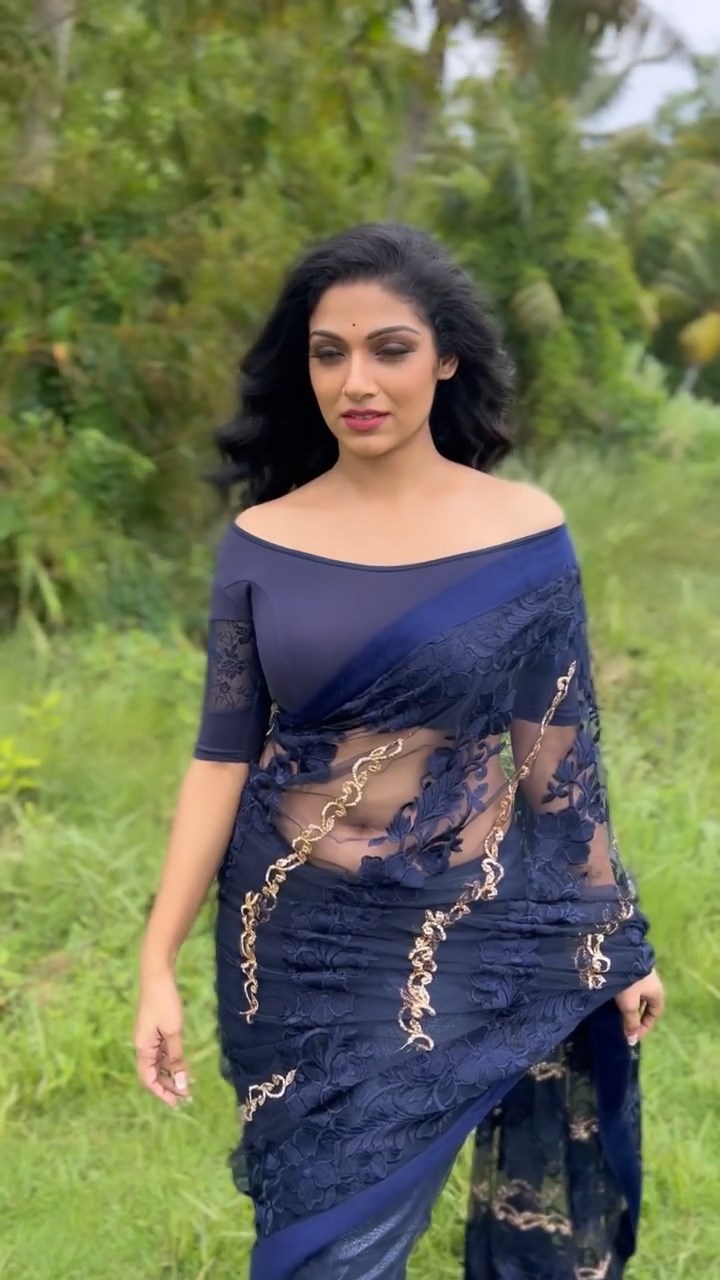 Avantika Mohan Sexy Navel In Blue Net Saree Mp4 Snapshot 00 12 613sexiezpix  Web Porn