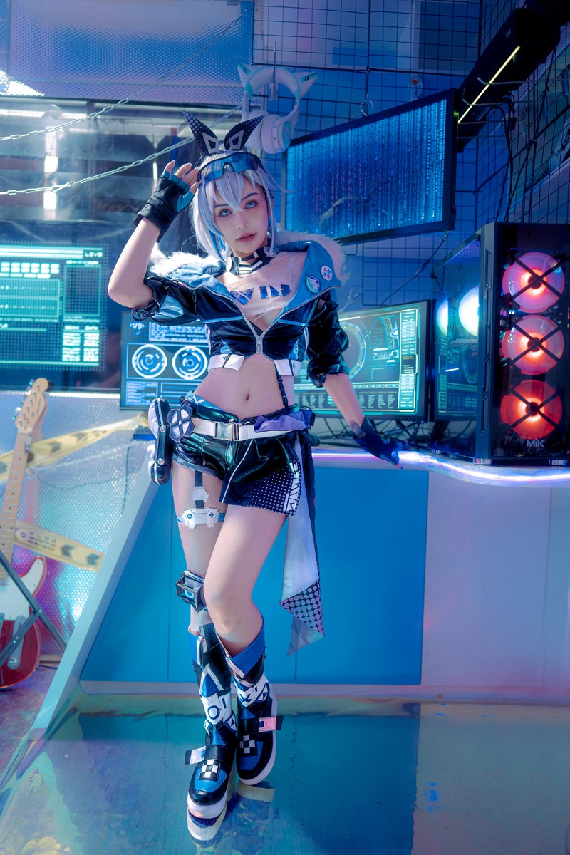 Joyce Lin2x Silver Wolf Cosplay Honkai Star Rail 高清图集 61P插图2