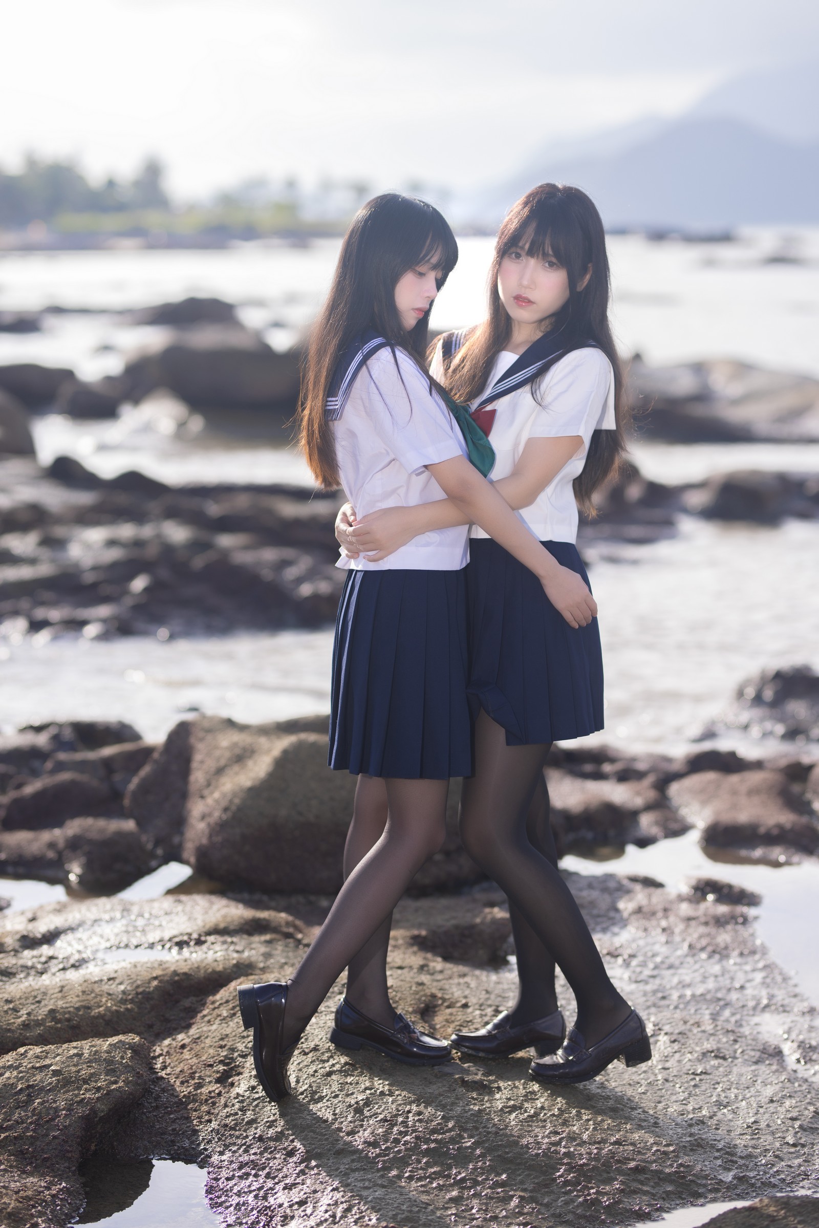 三無人型套图 × 不呆猫：水手服百合黑丝写真合集（51P／1.02G）插图5