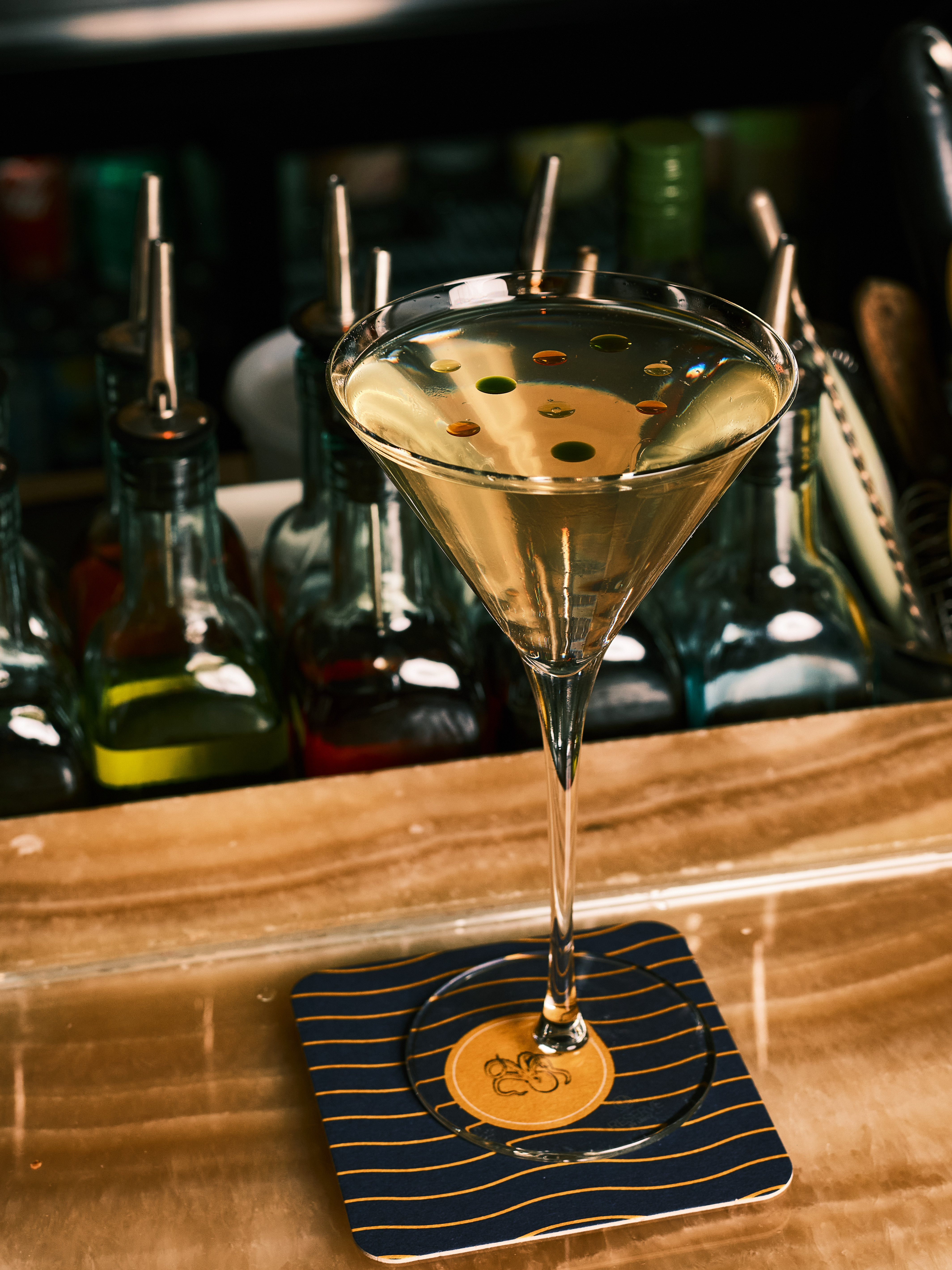 Marea's signature martini represents the elevated beverage program