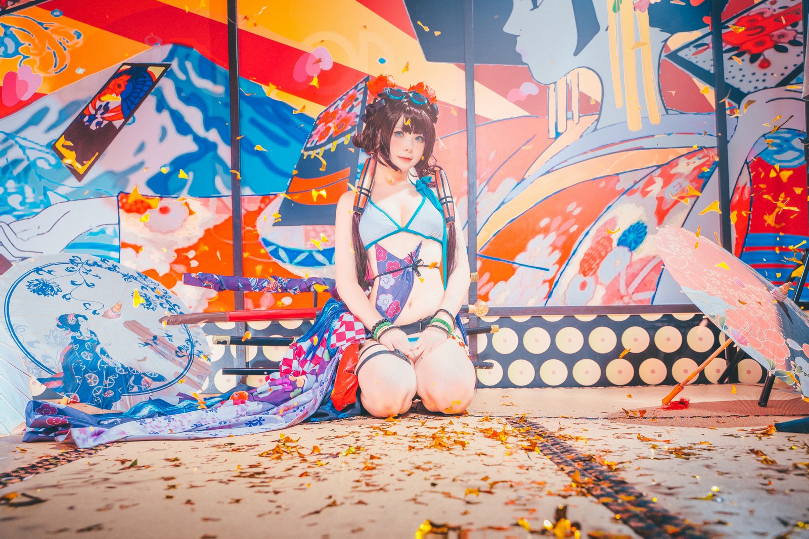 w百合欧皇子w 水着阿荣写真集 – 泳装COS 高清图集 [21P-232MB]插图8