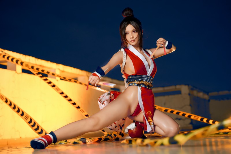 Joyce Lin2x Mai Shiranui Cosplay 性感写真 39P插图3