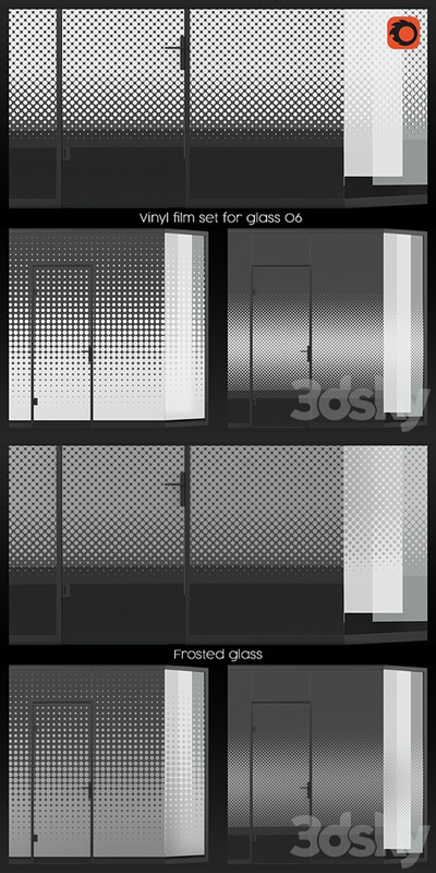 Vinyl film set for glass 06