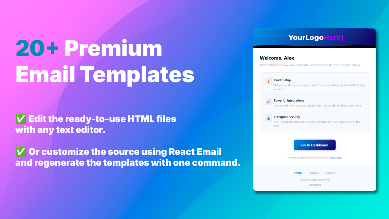 20+ Premium Email Templates