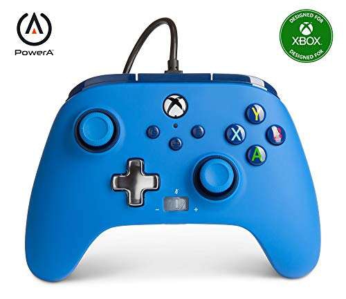 Amazon - Control AZUL alámbrico para Xbox One & Series X|S 