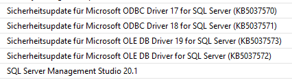MSSQL-Treiberupdates  MSSQL-Treiberupdates
