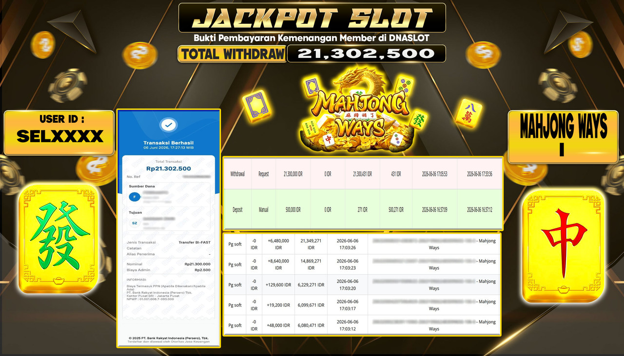 JACKPOT SLOT MAHJONG WAYS 1  05 JUNE 2026