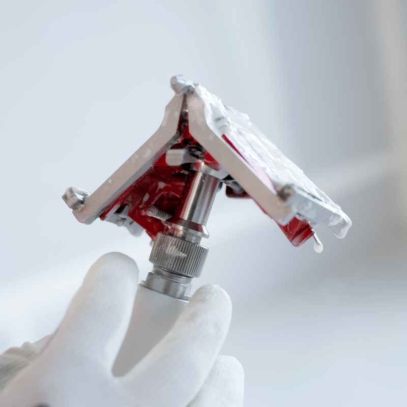 Flow adjuster being used