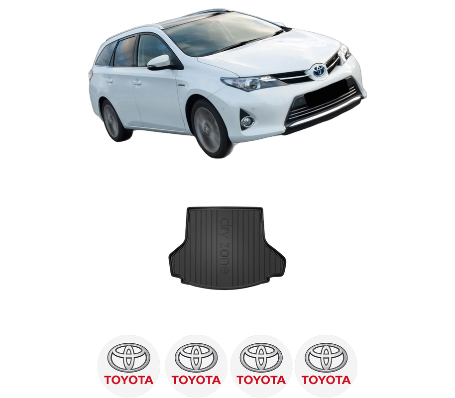Tavita Portbagaj TOYOTA AURIS Estate (_E18_) din 2013-2018, Protectie Portbagaj Auto, 4x Stickere auto cu TOYOTA