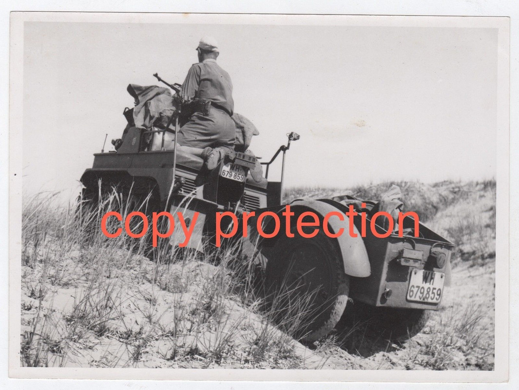 Orig. Foto KETTENKRAD mit Anhänger Afrika 1942 Afrika-Korps 1942