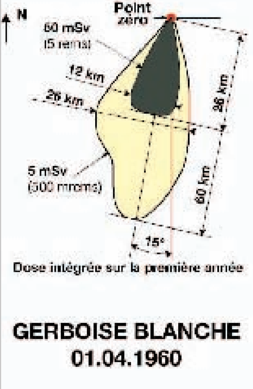 Retombée de l'expérimentation Gerboise blanche