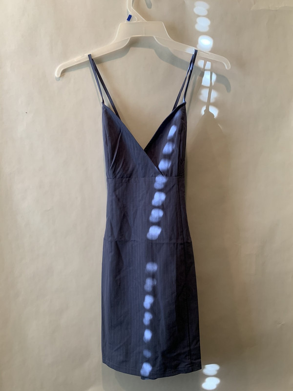 PACSUN KENDALL AND KYLIE BUSTIER MINI DRESS SZ M NAVY BLUE STRIPED