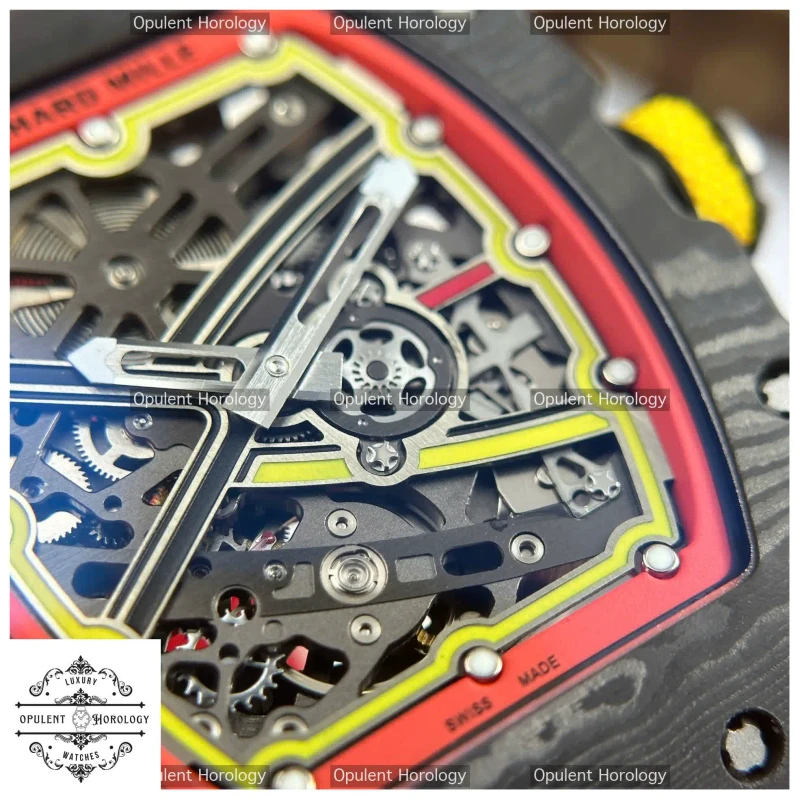 Richard Mille RM67-02 Carbon Red Replica - 38.7mm Ultra-Light Skeleton Watch