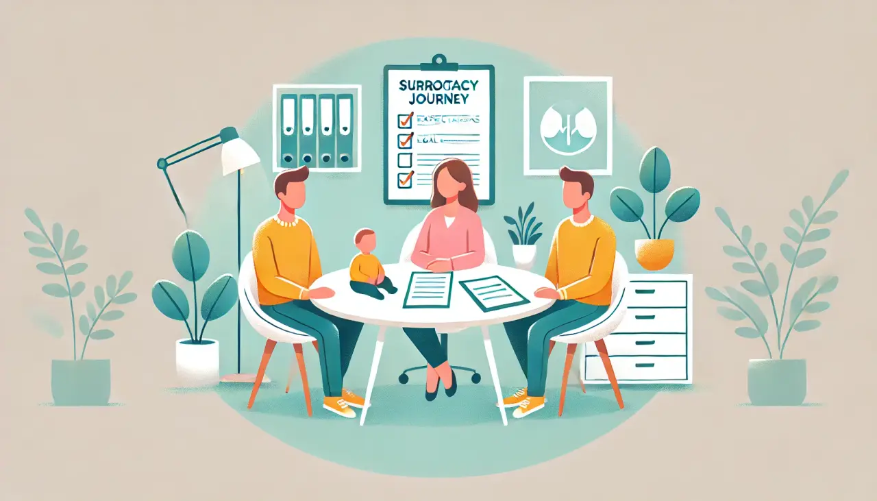 Parents Meeting with a Surrogate to Discuss Expectations