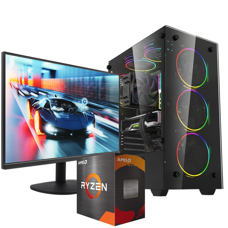 Pc Gamer Y Monitor 24 - Ryzen 7 5700g - 32gb Ram - Ssd 1tb - Fuente 700w 80 Plus - Wifi