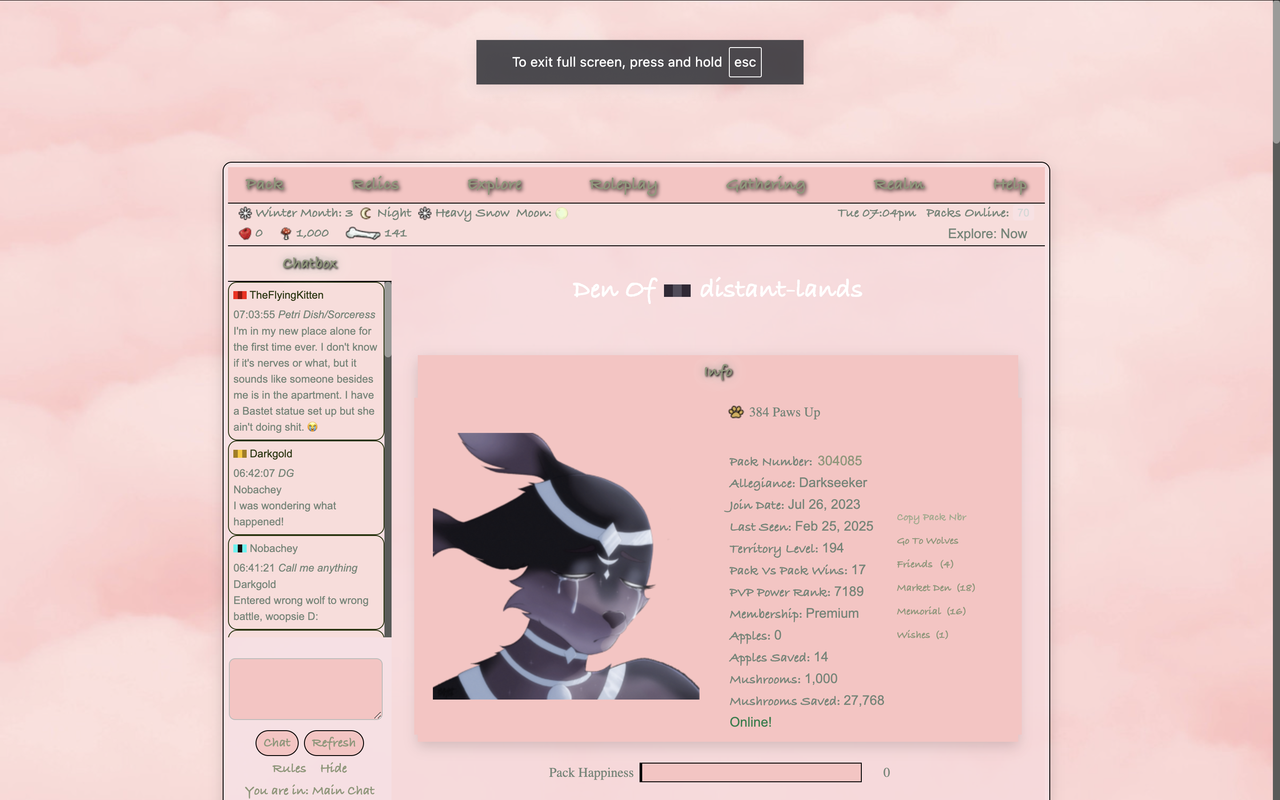 coquette/ellie (den page)