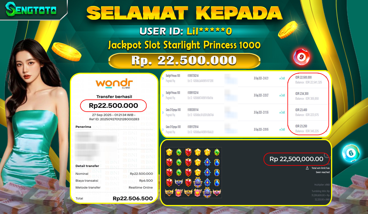 BUKTI PEMBAYARAN SLOT STARLIGHT PRINCESS 1000
