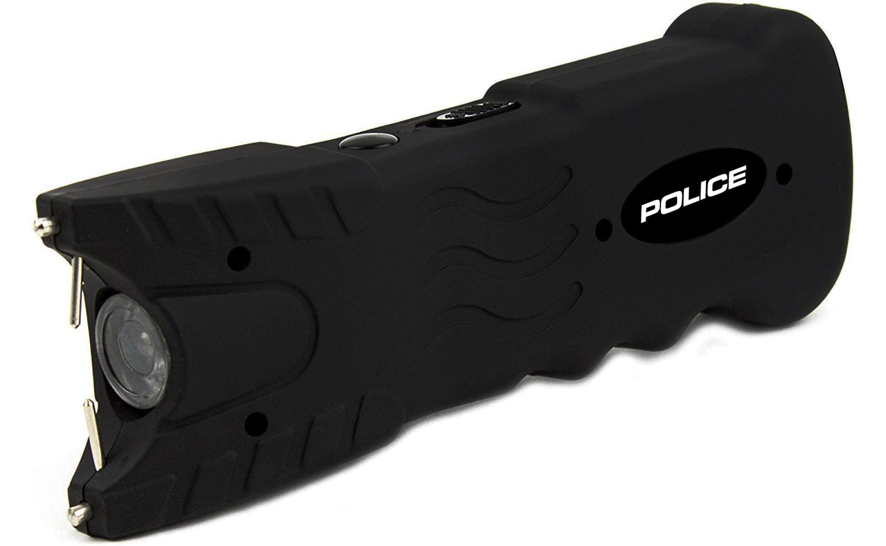 POLICE Stun Gun 916 550 BV Black Heavy Duty Rechargeable LED Flashlight