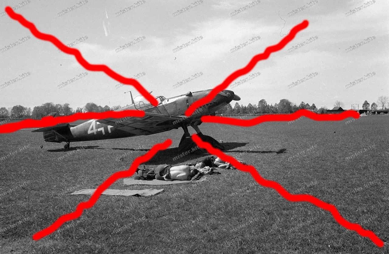 Negativ Schleißheim Zerstörerschule 1 Messerschmitt Bf 109 B Flugzeug Me 109 41