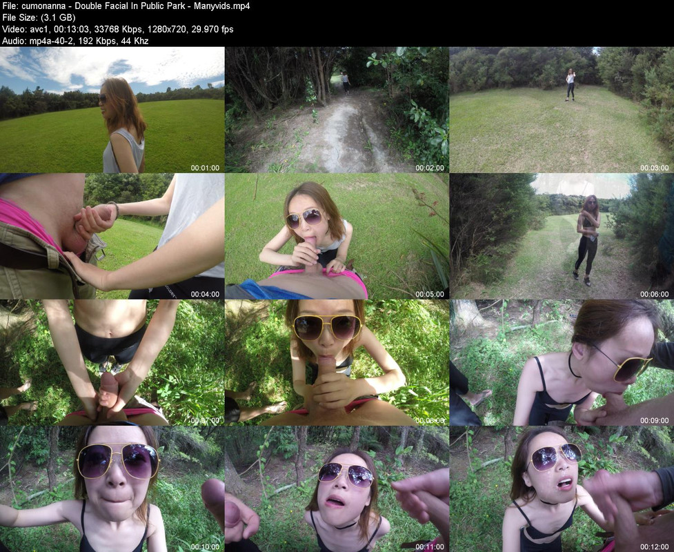 cumonanna_-_Double_Facial_In_Public_Park_-_Manyvids
