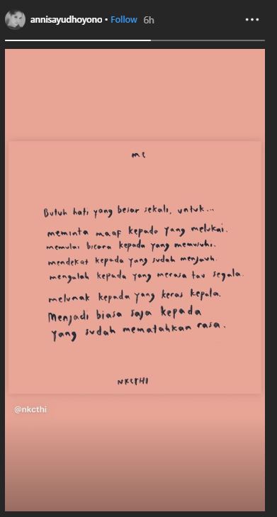 Postingan Annisa Pohan