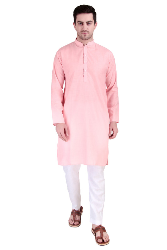 Indian Men’s Ethnic Cotton Kurta Pajama Set Wedding Wear Pakistani Style Party