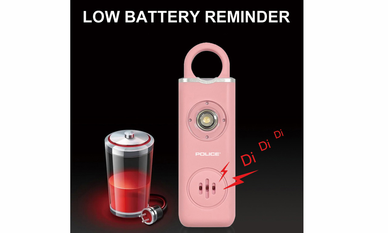 police-personal-alarm-keychain-for-women-rechargeable-pink