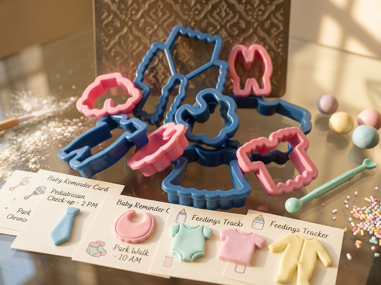 Cortador de BabyShower Molde plástico para recordatorios 11pz