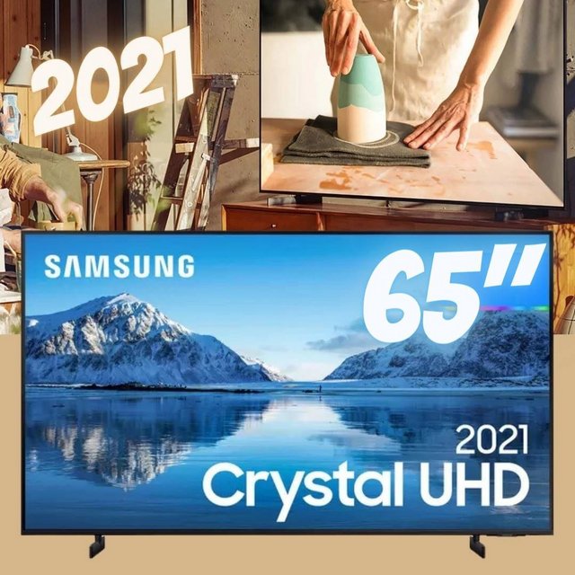 Samsung Smart Tv 65″ Crystal Uhd 4k 65au8000, Painel Dynamic Crystal Color, Design Slim, Tela Sem Limites