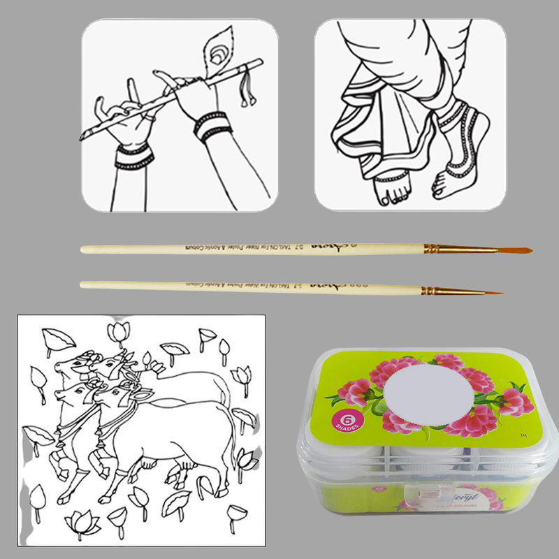 Pichwai Painting on Canvas DIY Kit 