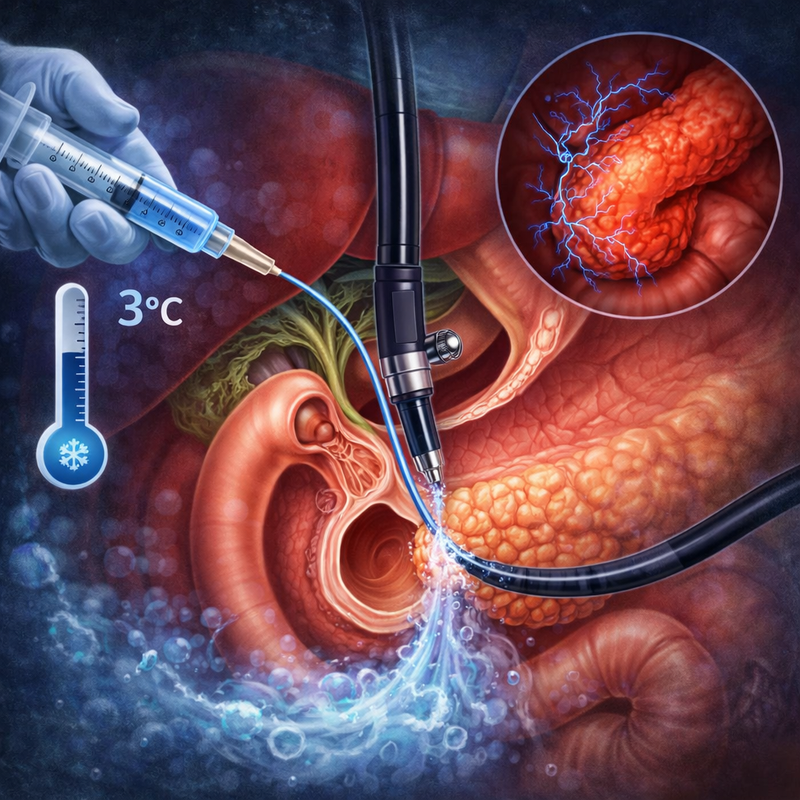 3Â°C Saline Injection at the Duodenal Papilla to Prev...