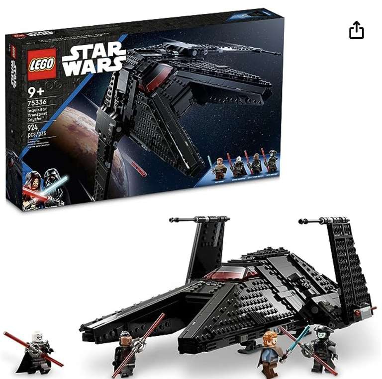 Amazon: Kit de construcción Lego Star Wars 75336 Transporte Inquisitorial Scythe (924 Piezas) con 30% de descuento