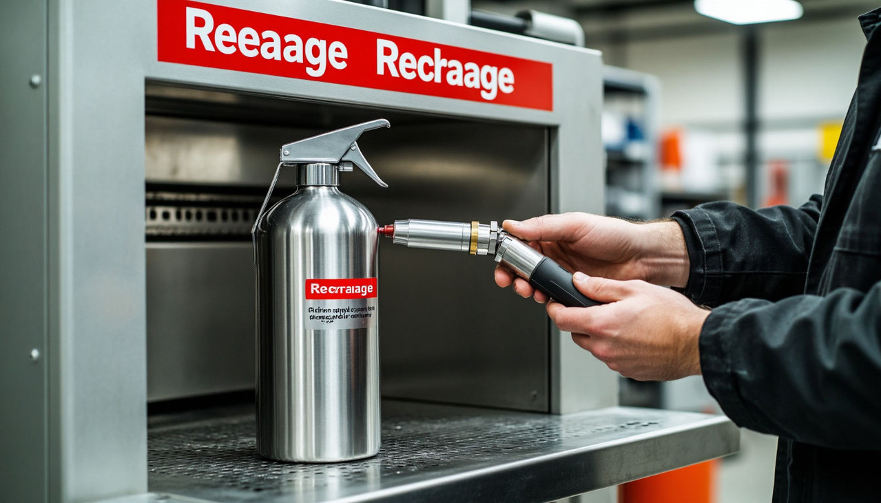 Перезарядка огнетушителя