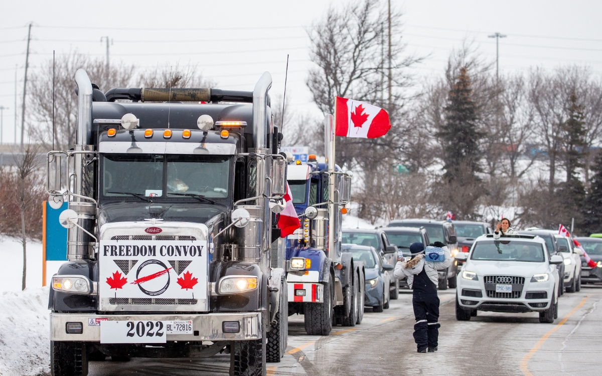 Justin Trudeau denuncia las protestas de camioneros antivacunas en Canadá