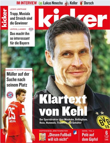 Cover: Kicker Sportmagazin No 06 vom 16  Januar 2023