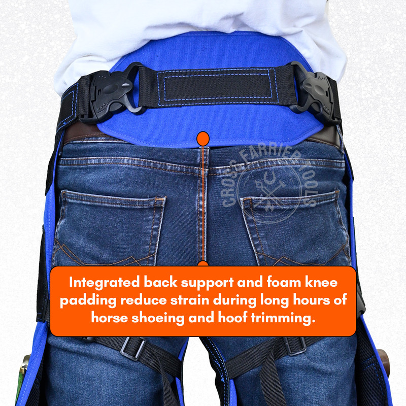 Farrier Apron integrated back support foam knee padding