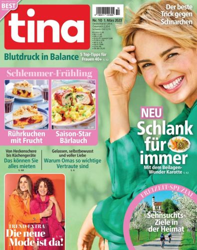 Cover: Tina Frauenmagazin No 10 vom 01  März 2023